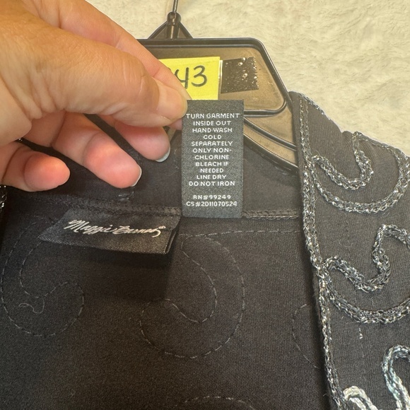 Maggie Barnes Cardigan Womens Size 4X Black Embellished Maximalist Goth - Picture 3 of 7